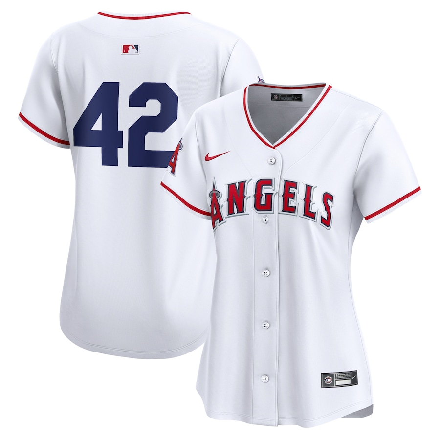 Women's Los Angeles Angels  Nike White 2024 Jackie Robinson Day Home Limited Jersey - Jersey