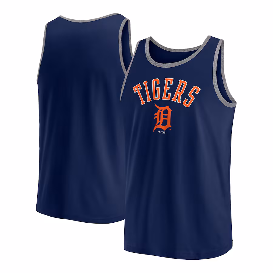 Men's Detroit Tigers Fanatics Navy Bet Tank Top - Jersey