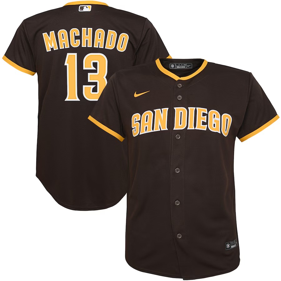 Youth San Diego Padres Manny Machado Nike Brown Alternate Replica Player Jersey - Jersey