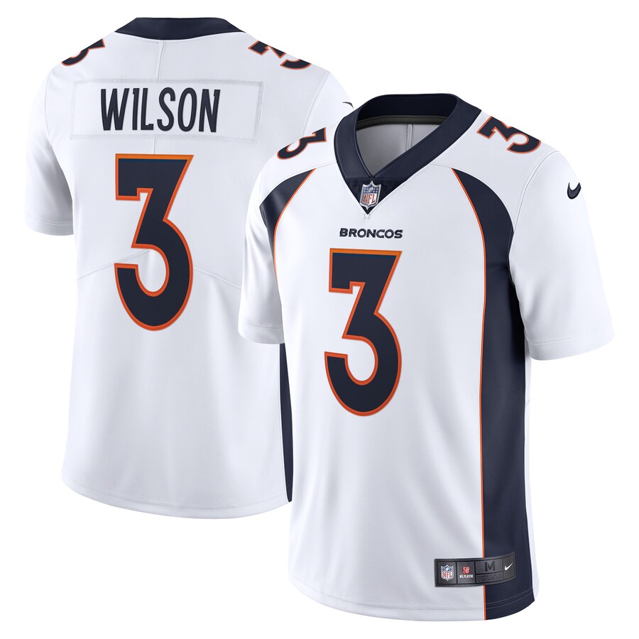 Men's Denver Broncos Russell Wilson Nike White Team Vapor Limited Jersey - Jersey