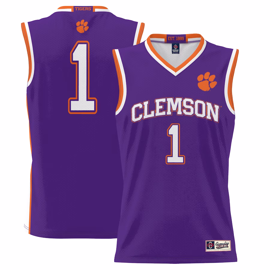 #1  Clemson Tigers GameDay Greats  Lightweight Basketball Jersey - Purple - Jersey