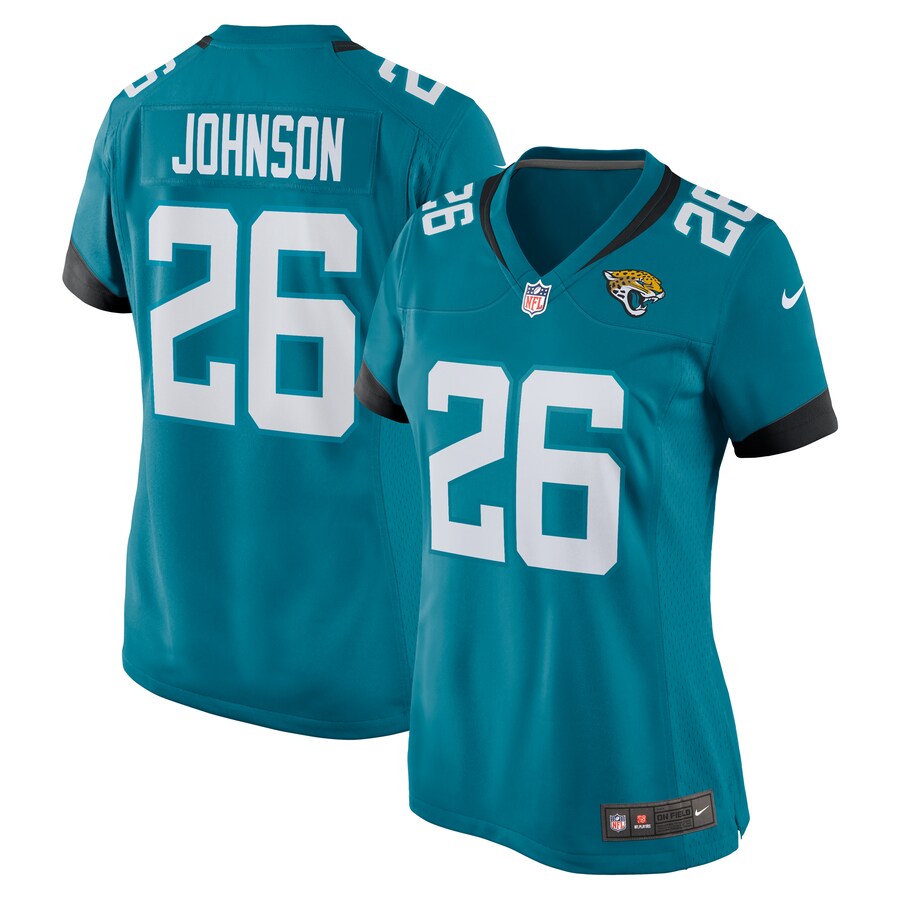 Men's Jacksonville Jaguars D'Ernest Johnson Nike Teal Game Jersey - Jersey