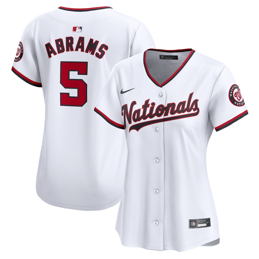 Women's Washington Nationals CJ Abrams Nike White Home Limited Player Jersey - Jersey