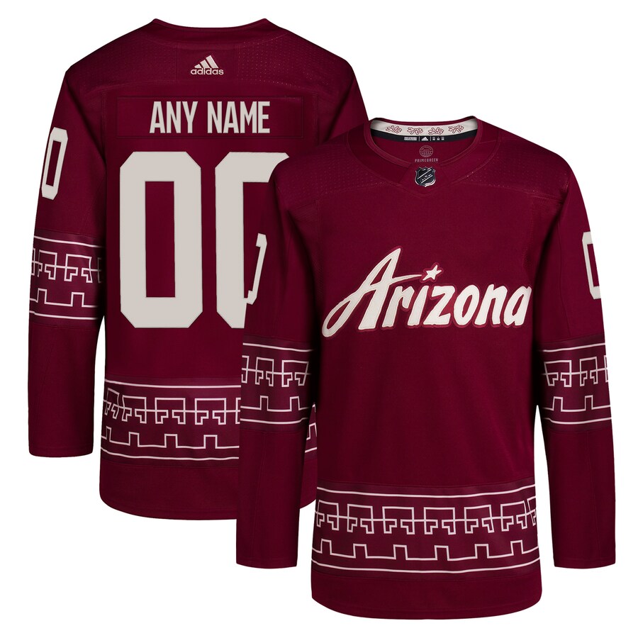 Men's Arizona Coyotes  adidas Garnet Alternate Authentic Pro Primegreen Custom Jersey - Jersey