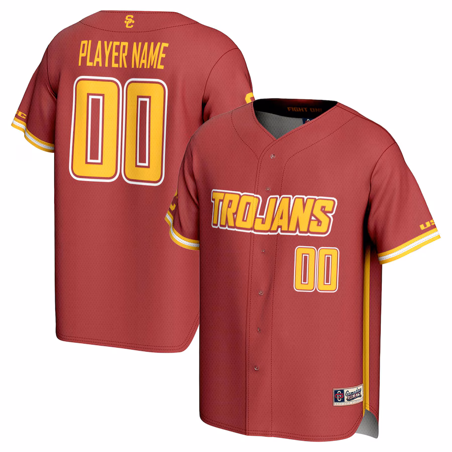 USC Trojans GameDay Greats Youth NIL Pick-A-Player Baseball Lightweight Jersey - Cardinal - Jersey