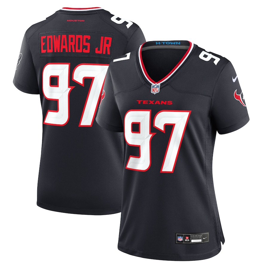 Women's Houston Texans Mario Edwards Jr. Nike Navy Team Game Jersey - Jersey