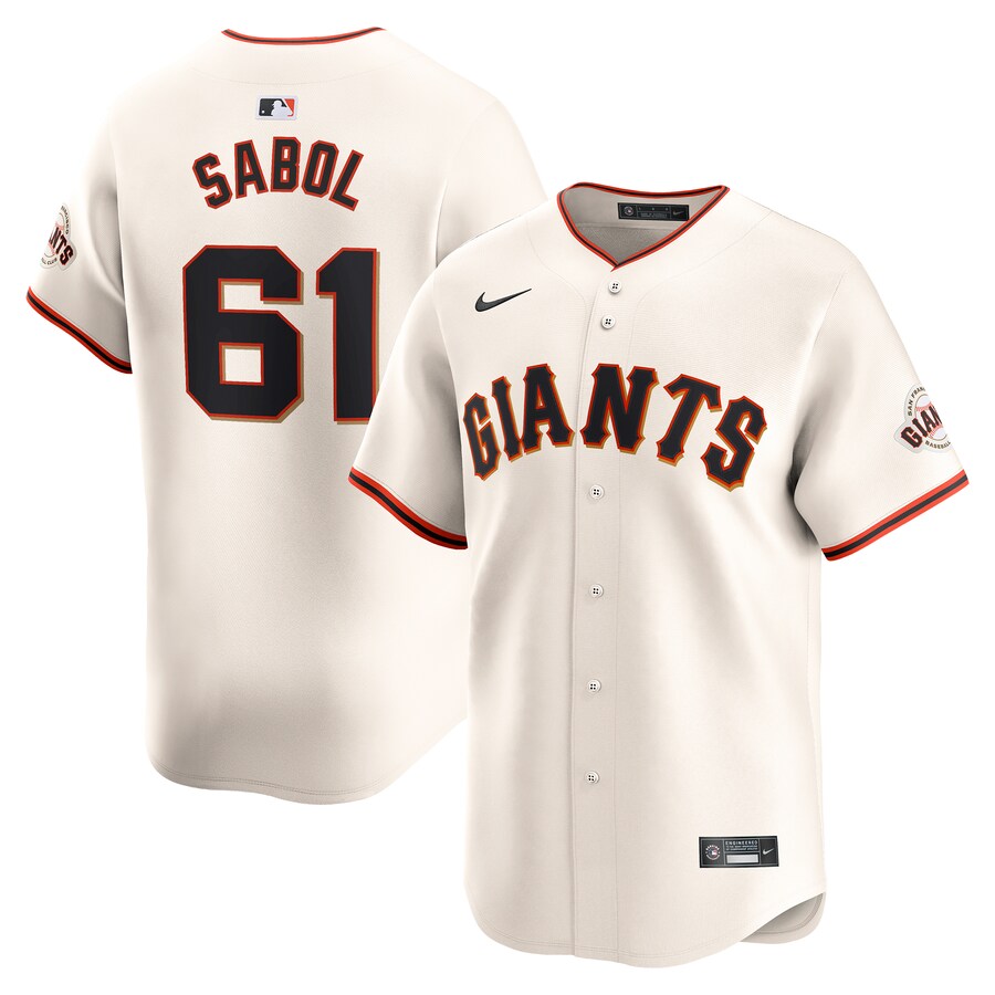 Men's San Francisco Giants Blake Sabol Nike Cream Home Limited Player Jersey - Jersey