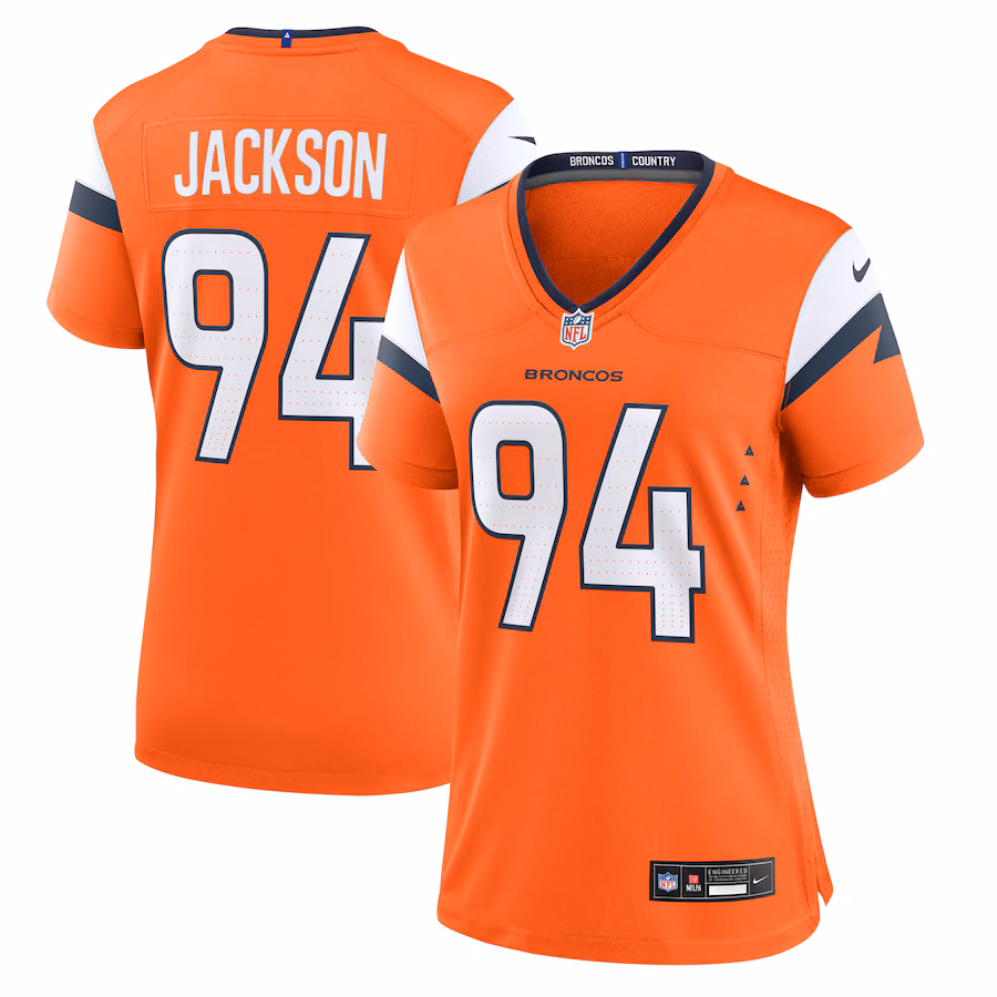 Women's Denver Broncos Jordan Jackson Nike Orange Team Game Jersey - Jersey