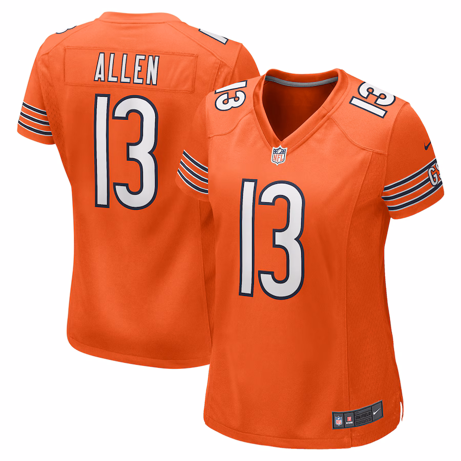 Women's Chicago Bears Keenan Allen Nike  Orange Alternate Game Jersey - Jersey
