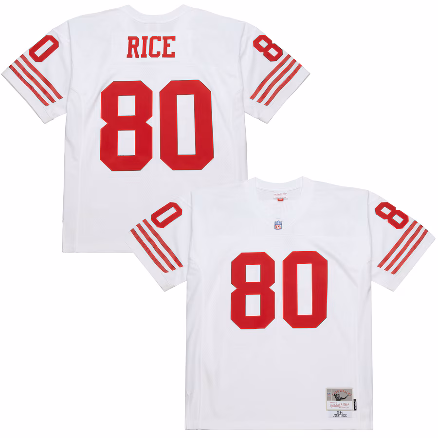 Men's San Francisco 49ers Jerry Rice Mitchell & Ness White 1994 Legacy Replica Jersey - Jersey
