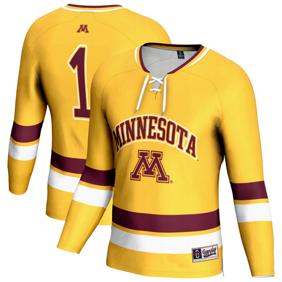 Youth GameDay Greats Gold Minnesota Golden Gophers Lightweight Fashion Men's Hockey Jersey - Jersey