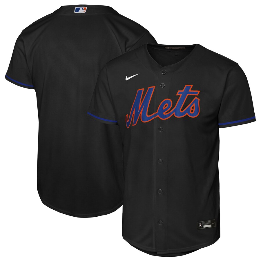 Youth New York Mets Nike Black Alternate Replica 2.0 Jersey - Jersey