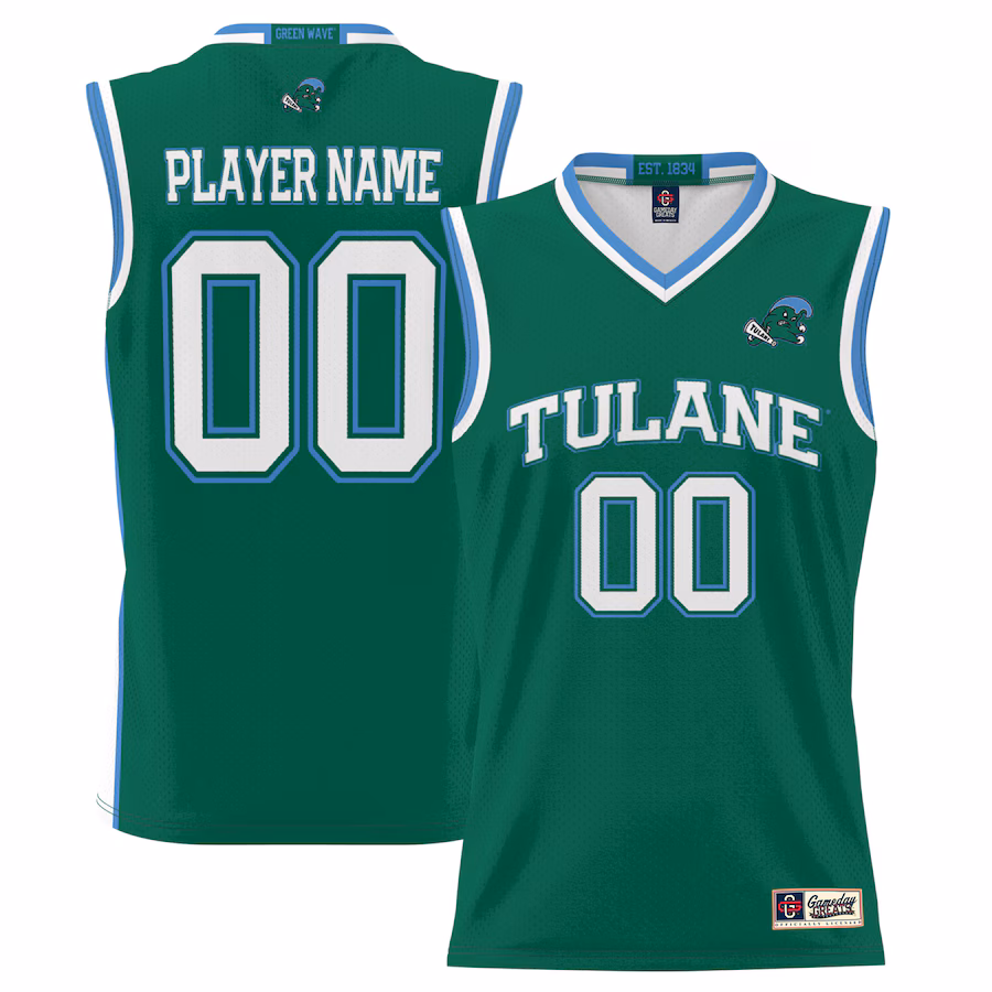 Tulane Green Wave GameDay Greats Men's NIL Pick-A-Player Lightweight Basketball Jersey - Green - Jersey