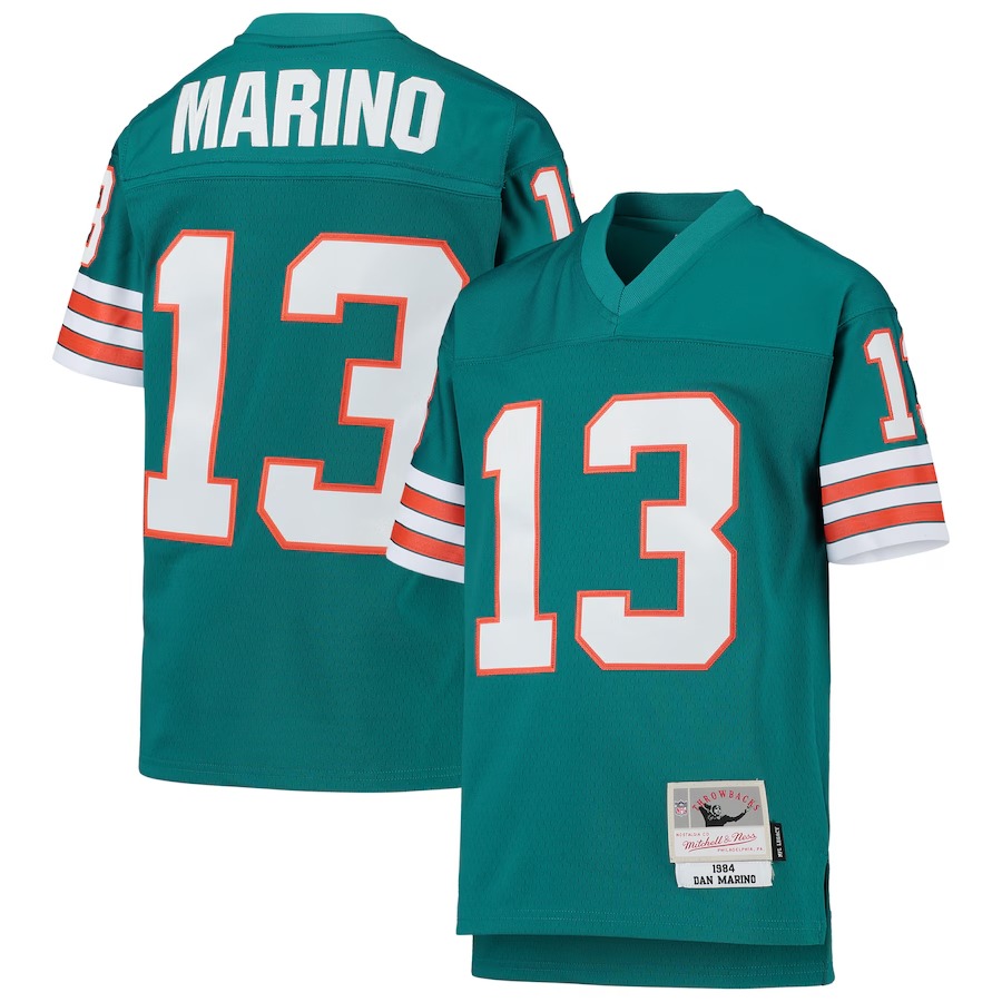 Youth Miami Dolphins Dan Marino Mitchell & Ness Aqua 1984 Legacy Retired Player Jersey - Jersey