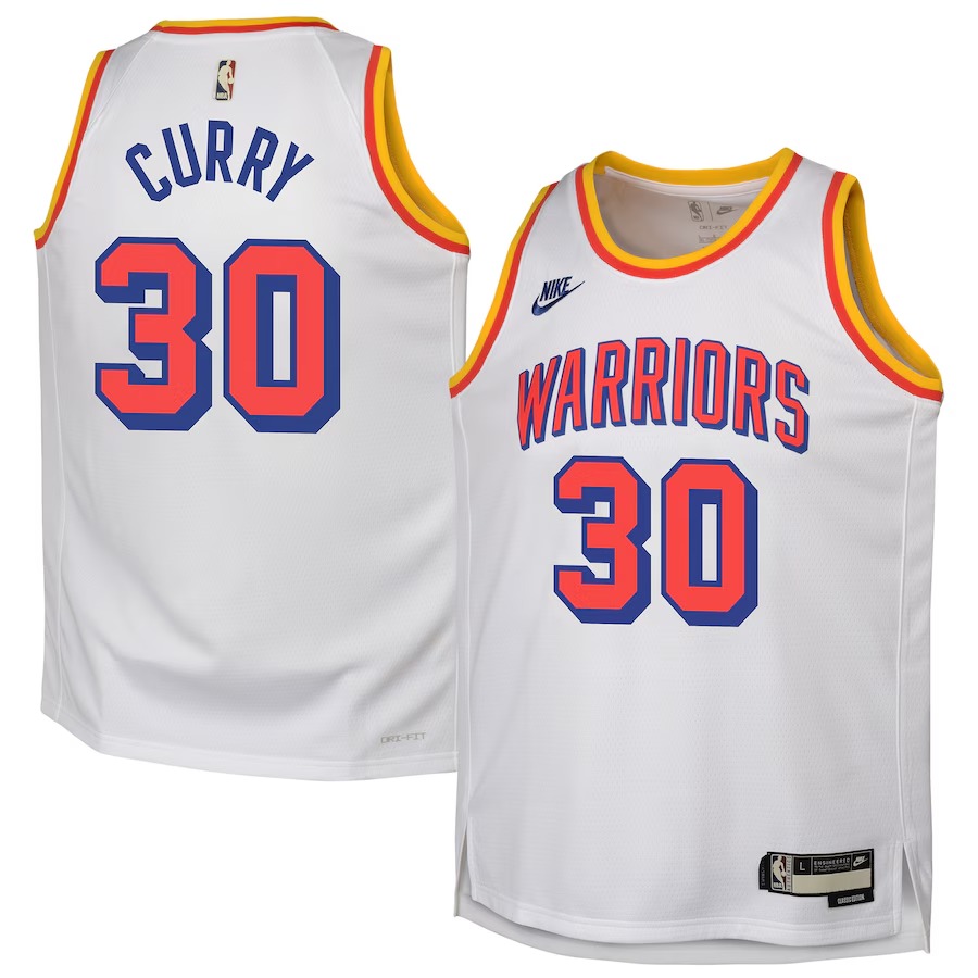 Youth Golden State Warriors Stephen Curry Nike White 2024/25 Swingman Jersey - Classic Edition - Jersey