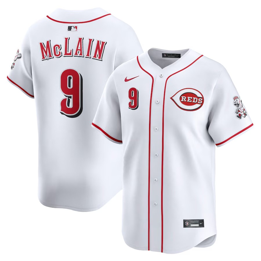 Men's Cincinnati Reds Matt McLain Nike White Alternate Limited Player Jersey - Jersey