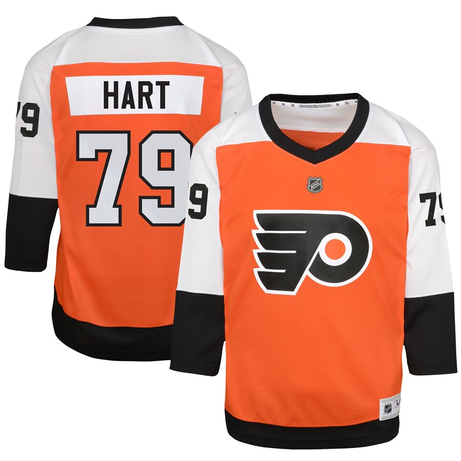 Youth Philadelphia Flyers Carter Hart Burnt Orange Home Replica Player Jersey - Jersey