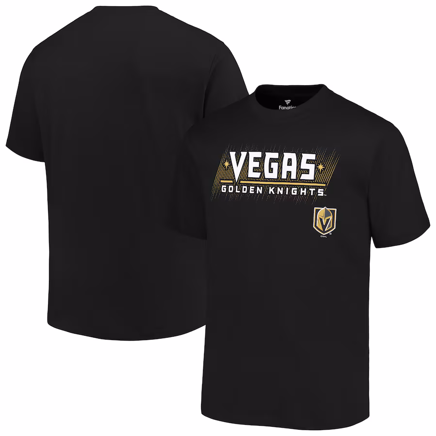 Men's Vegas Golden Knights Fanatics Black Big & Tall Wordmark T-Shirt - Jersey