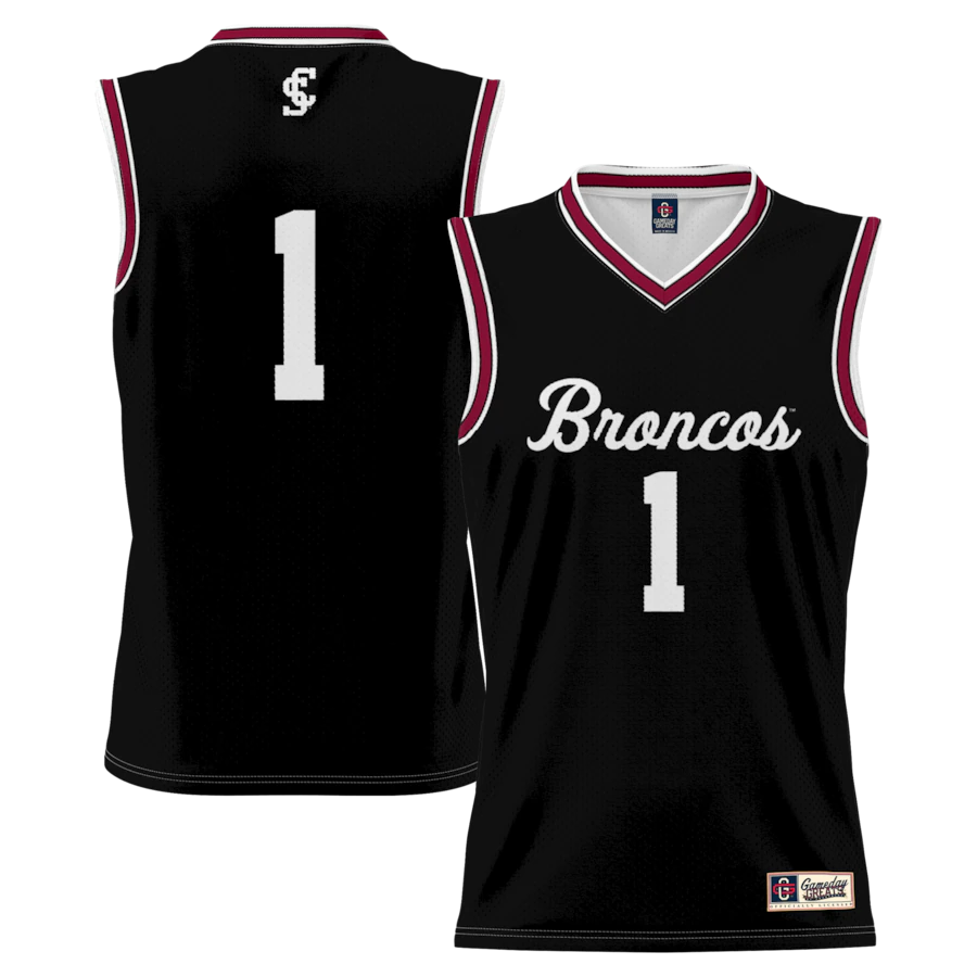 #1 Santa Clara Broncos GameDay Greats Youth Lightweight Basketball Jersey - Black - Jersey