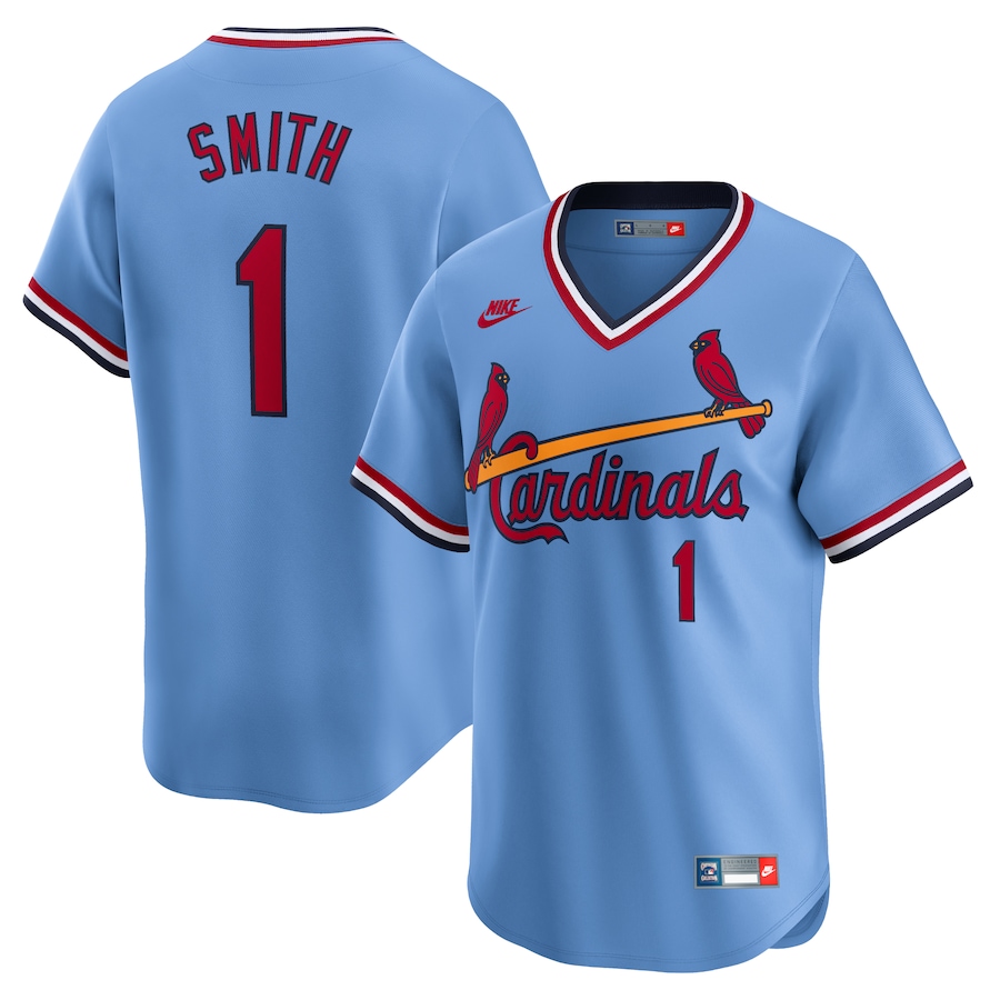 Women's St. Louis Cardinals Nike Light Blue Ozzie Smith Throwback Cooperstown Limited Jersey - Jersey