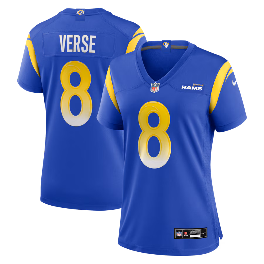 Women's Los Angeles Rams Jared Verse Nike Royal Team Game Jersey - Jersey