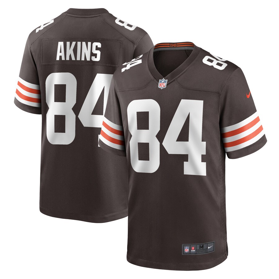 Men's Cleveland Browns Jordan Akins Nike Brown Game Player Jersey - Jersey