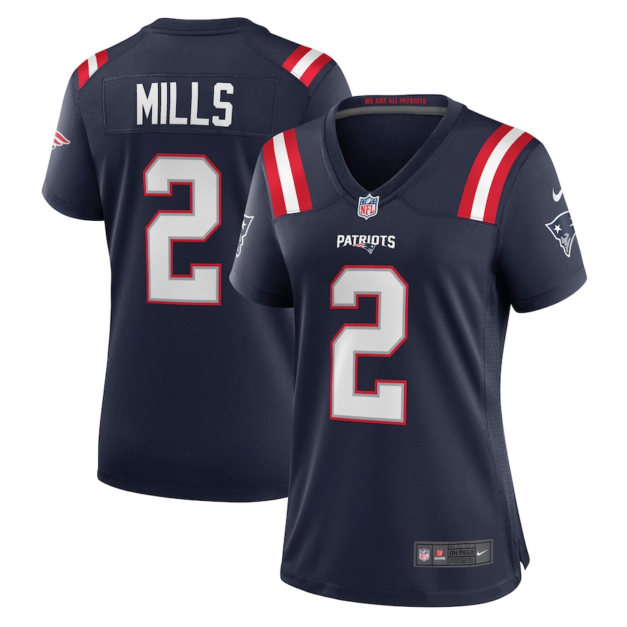 Women's New England Patriots Jalen Mills Nike Navy Game Jersey - Jersey