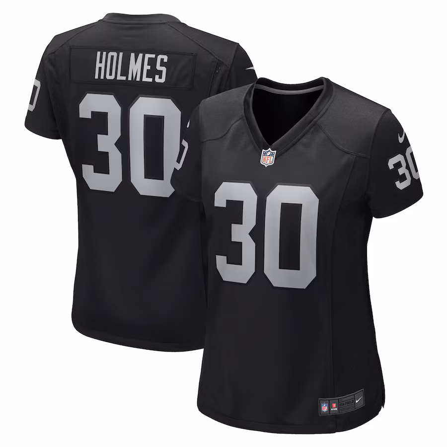 Women's Las Vegas Raiders Darnay Holmes Nike Black Game Jersey - Jersey