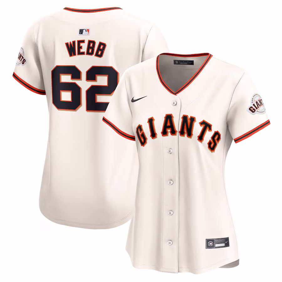 Women's San Francisco Giants Logan Webb Nike Cream Home Limited Player Jersey - Jersey