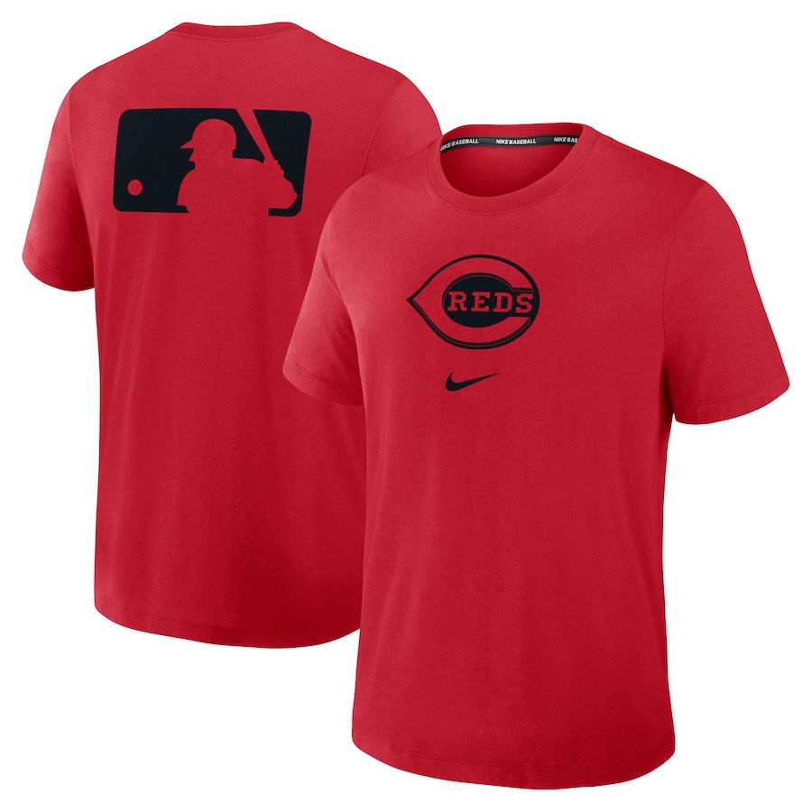 Men's Cincinnati Reds Nike Red Authentic Collection Early Work Tri-Blend Performance T-Shirt - Jersey
