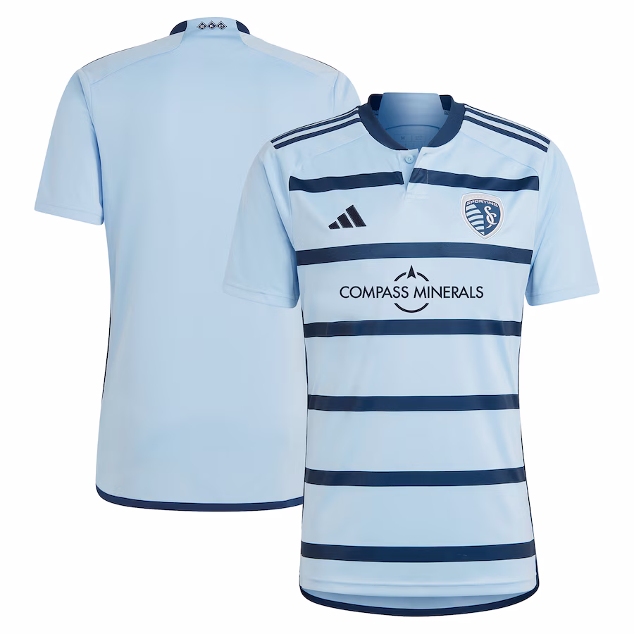 Men's Sporting Kansas City adidas Light Blue 2023 Hoops 4.0 Replica Jersey - Jersey