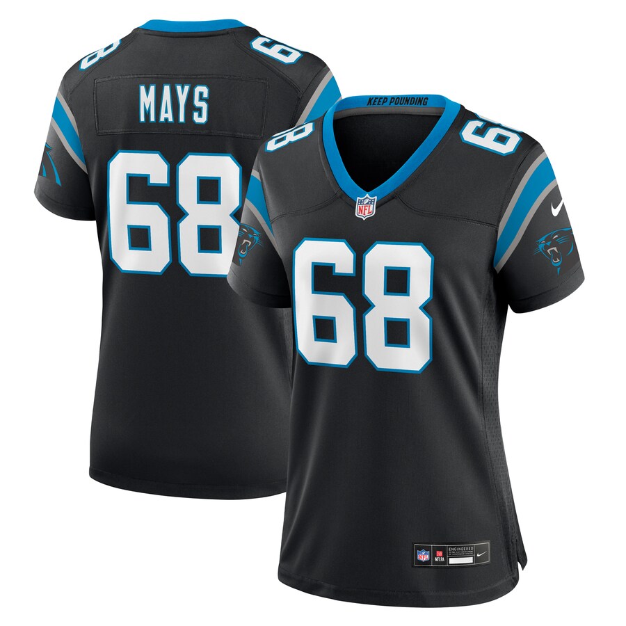 Women's Carolina Panthers Cade Mays Nike  Black Team Game Jersey - Jersey