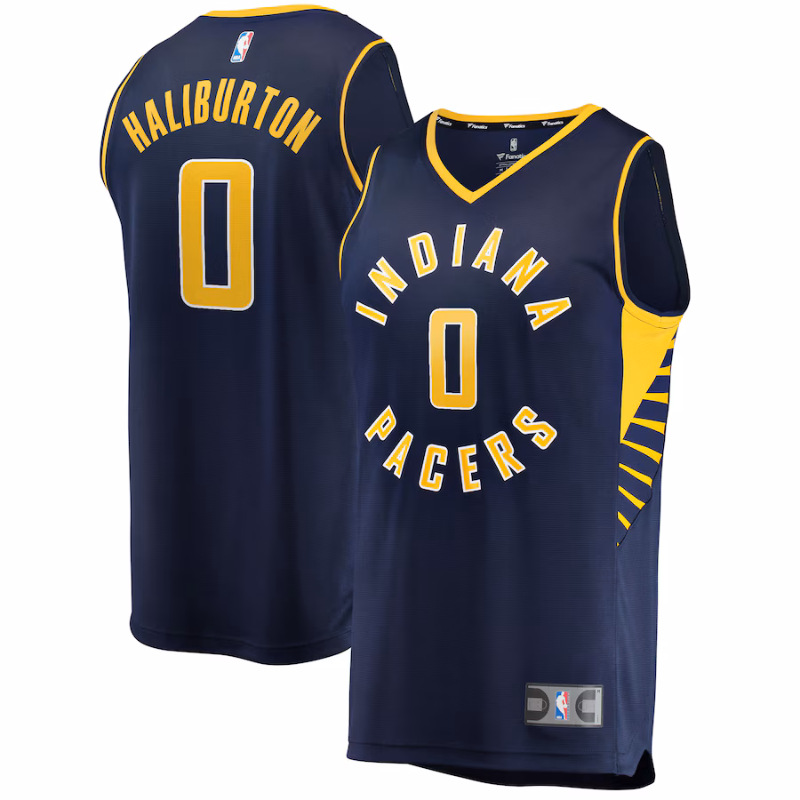 Youth Indiana Pacers Tyrese Haliburton Fanatics Navy 2021/22 Fast Break Replica Jersey - Icon Edition - Jersey
