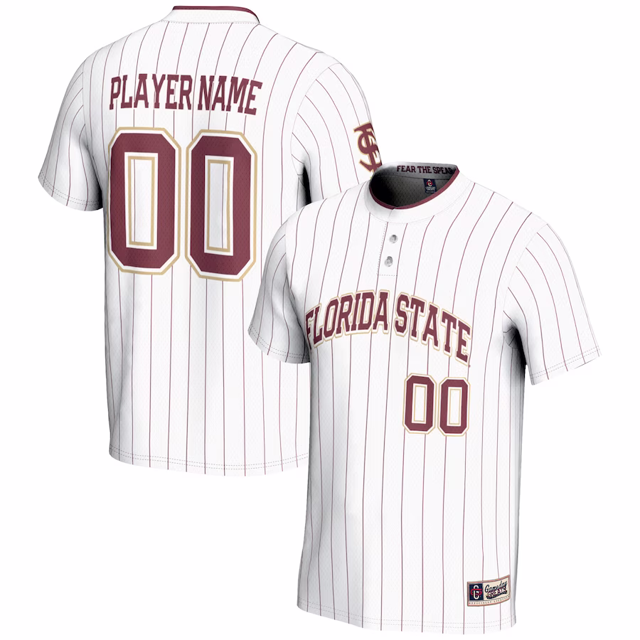 Florida State Seminoles GameDay Greats Unisex NIL Pick-A-Player Lightweight Softball Jersey - White - Jersey