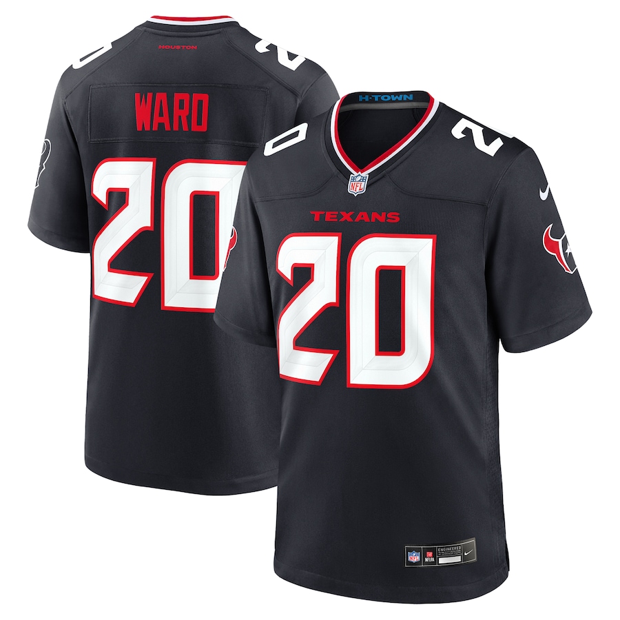 Men's Houston Texans Jimmie Ward Nike Navy Team Game Jersey - Jersey