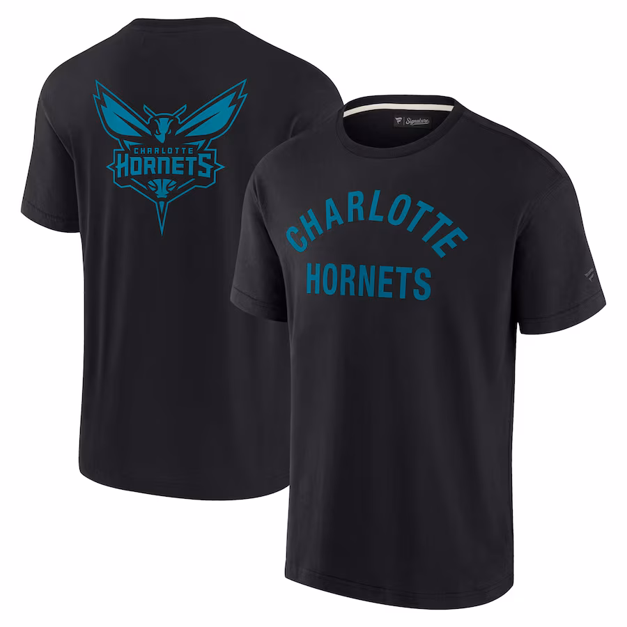 Unisex Charlotte Hornets Fanatics Black Elements Super Soft Short Sleeve T-Shirt - Jersey