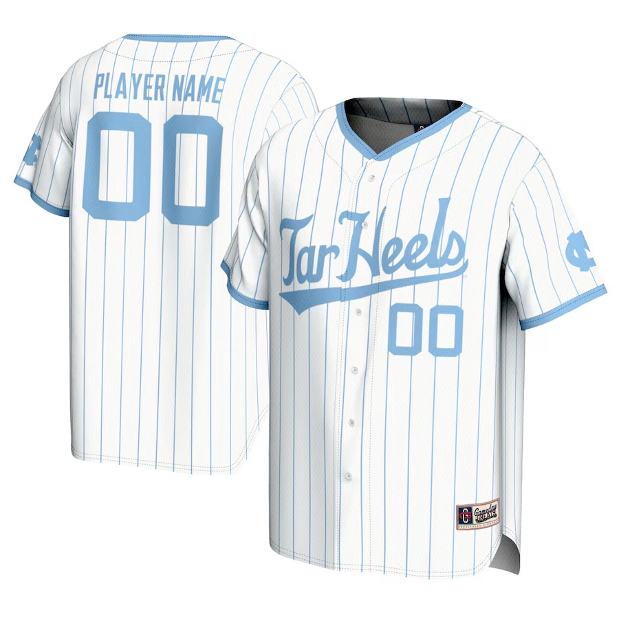 North Carolina Tar Heels GameDay Greats NIL Pick-A-Player Lightweight Baseball Jersey - White - Jersey