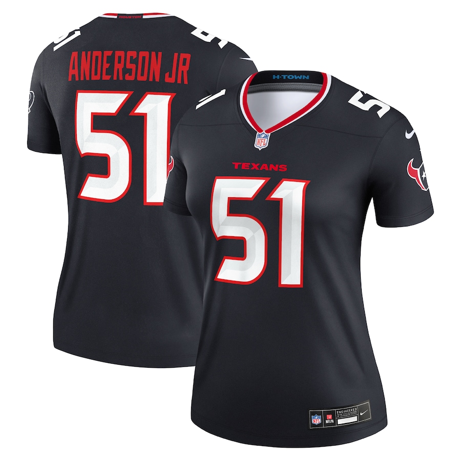 Women's Houston Texans Will Anderson Jr. Nike Navy Legend Player Performance Top - Jersey
