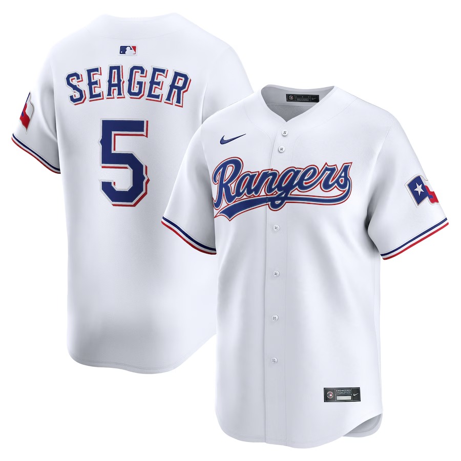 Men's Texas Rangers Corey Seager Nike White Alternate Limited Player Jersey - Jersey