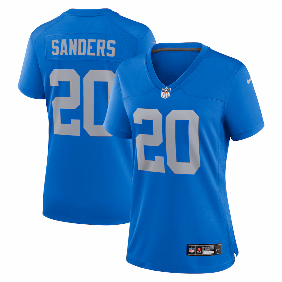 Women's Detroit Lions Barry Sanders Nike Blue Alternate Game Jersey - Jersey