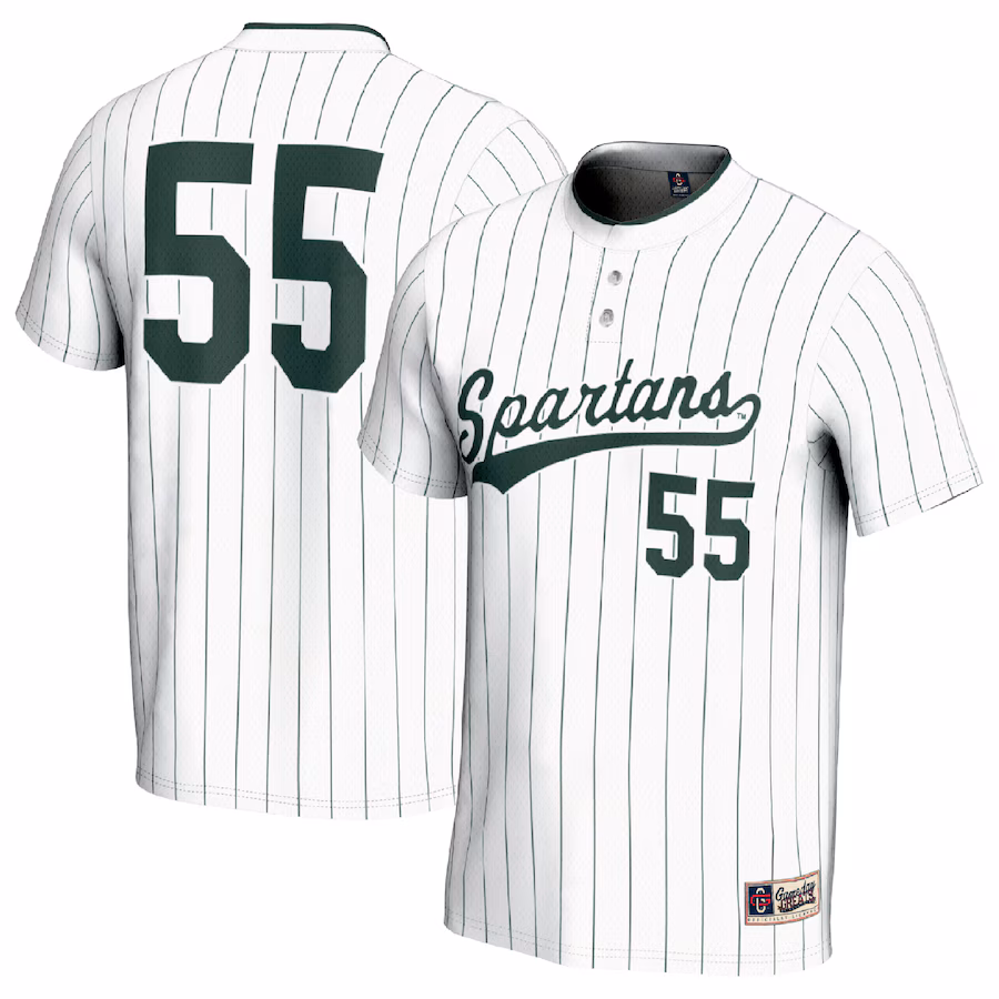 #1 Michigan State Spartans GameDay Greats Unisex Lightweight Softball Fashion Jersey - White - Jersey