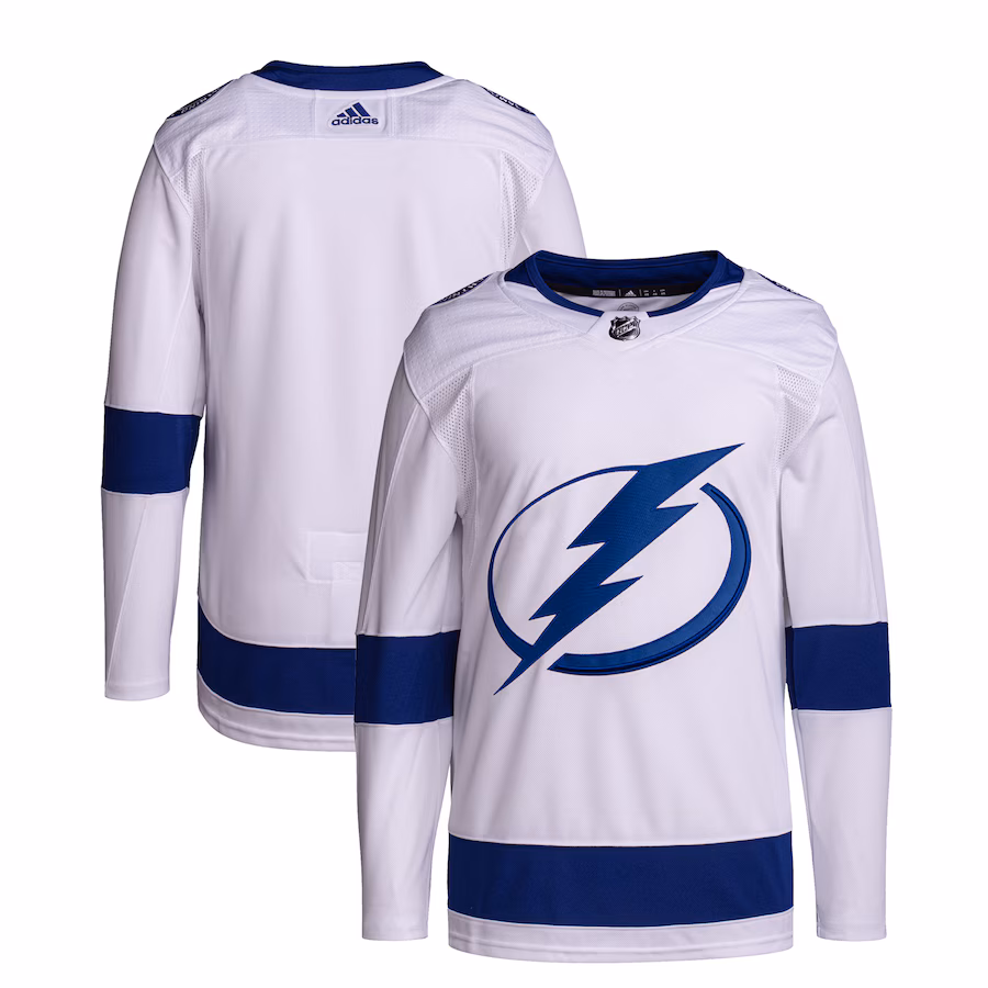 Men's Tampa Bay Lightning adidas White Away Primegreen Authentic Jersey - Jersey