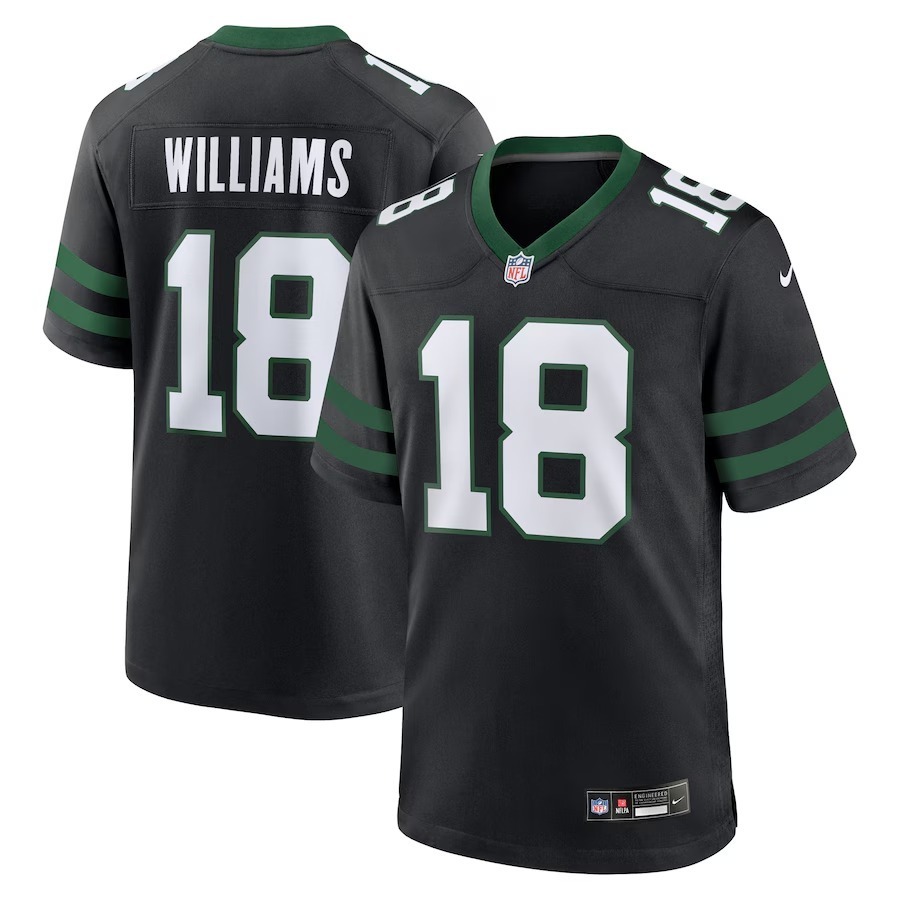 Men's New York Jets Mike Williams Nike Legacy Black  Alternate Game Player Jersey - Jersey