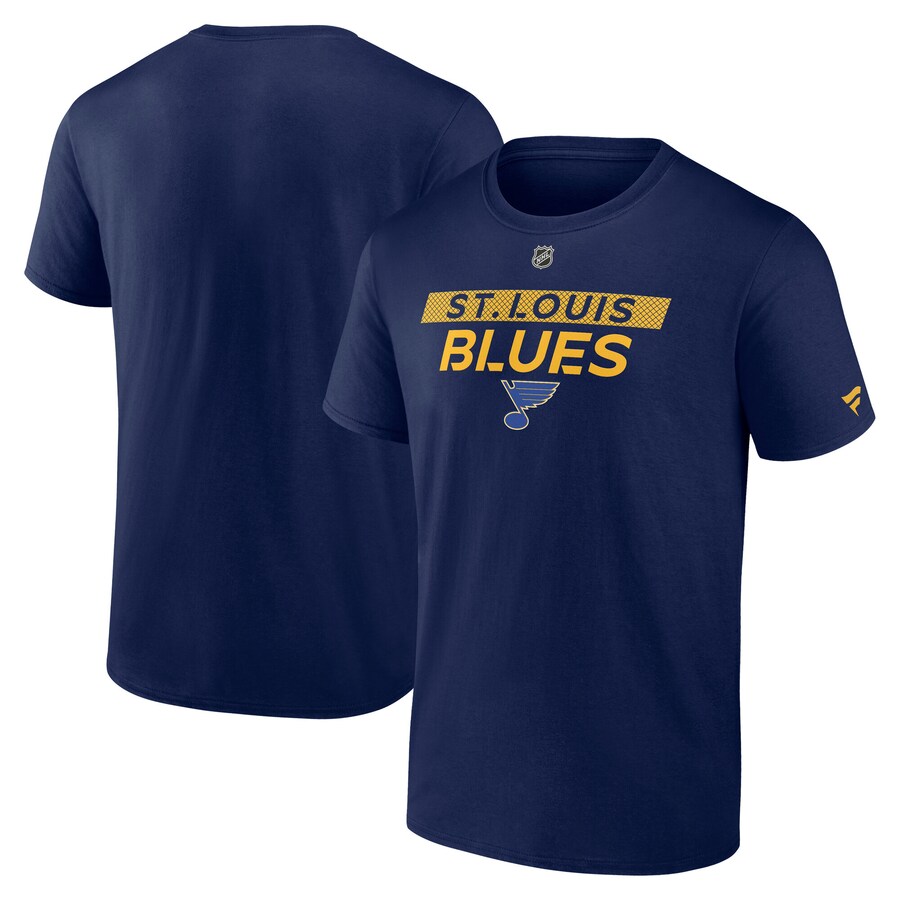 Men's St. Louis Blues Fanatics Navy Authentic Pro Core Primary T-Shirt - Jersey