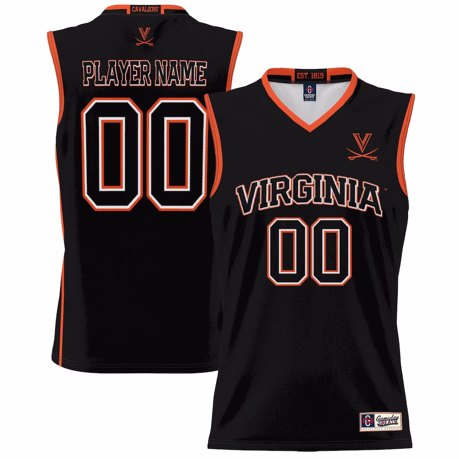 Virginia Cavaliers GameDay Greats Youth NIL Pick-A-Player Lightweight Basketball Jersey - Black - Jersey