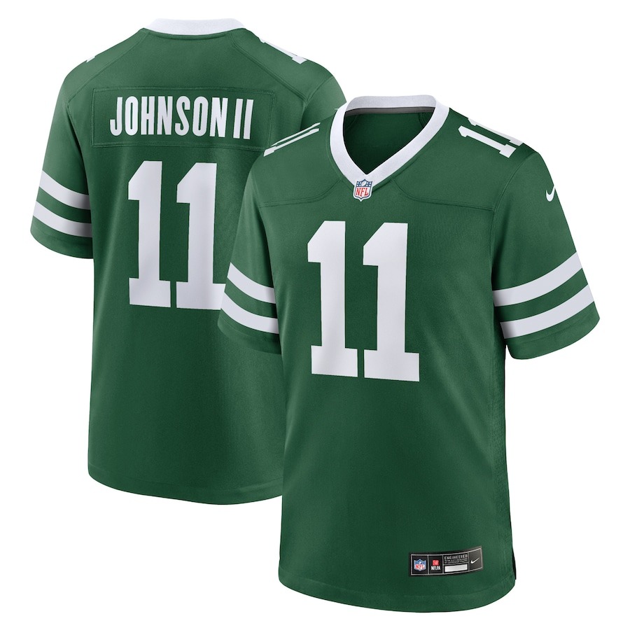 Men's New York Jets Jermaine Johnson II Nike Legacy Green Game Jersey - Jersey