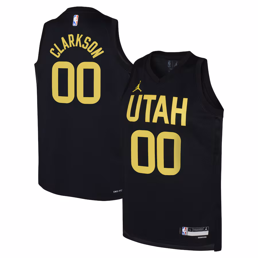 Youth Utah Jazz Jordan Clarkson Jordan Brand Black Swingman Jersey - Statement Edition - Jersey