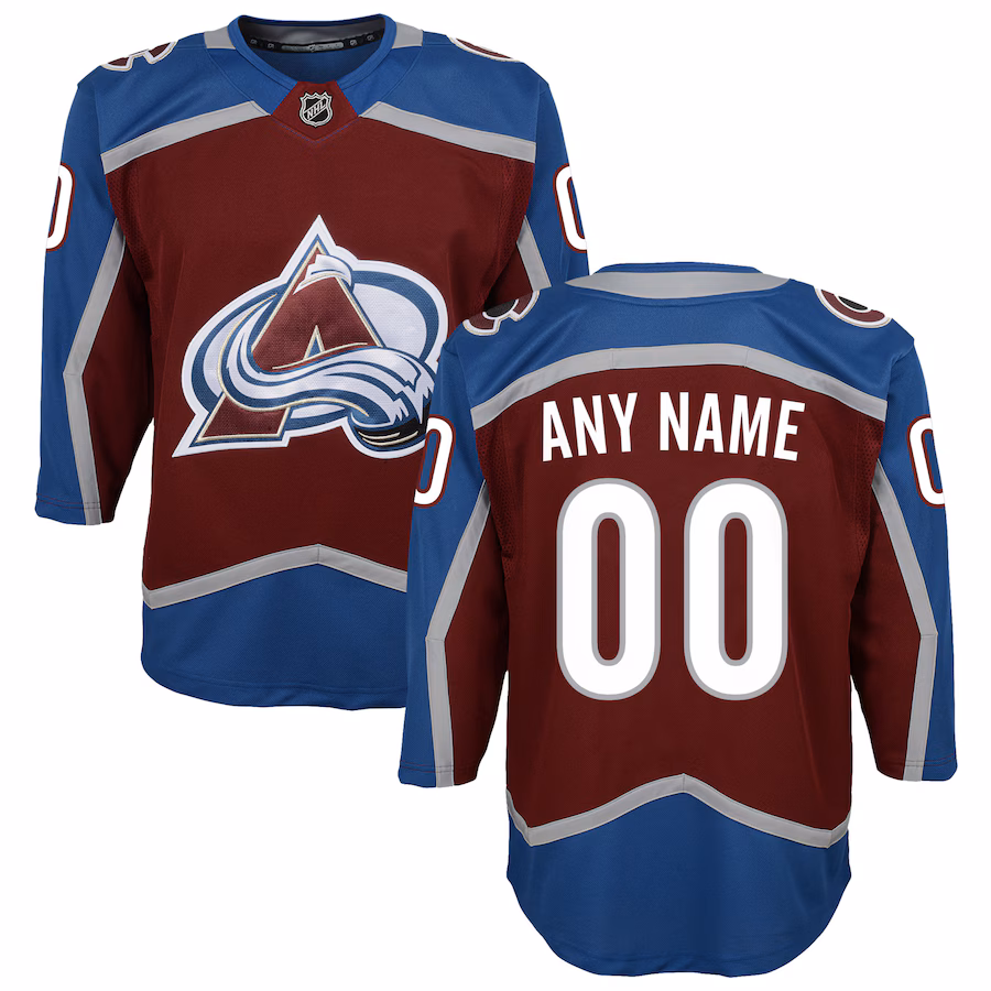 Youth Colorado Avalanche Burgundy Home Premier Custom Jersey - Jersey