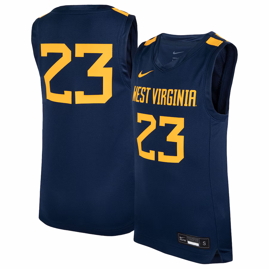 Youth Nike #23 Navy West Virginia Mountaineers Icon Replica Basketball Jersey - Jersey