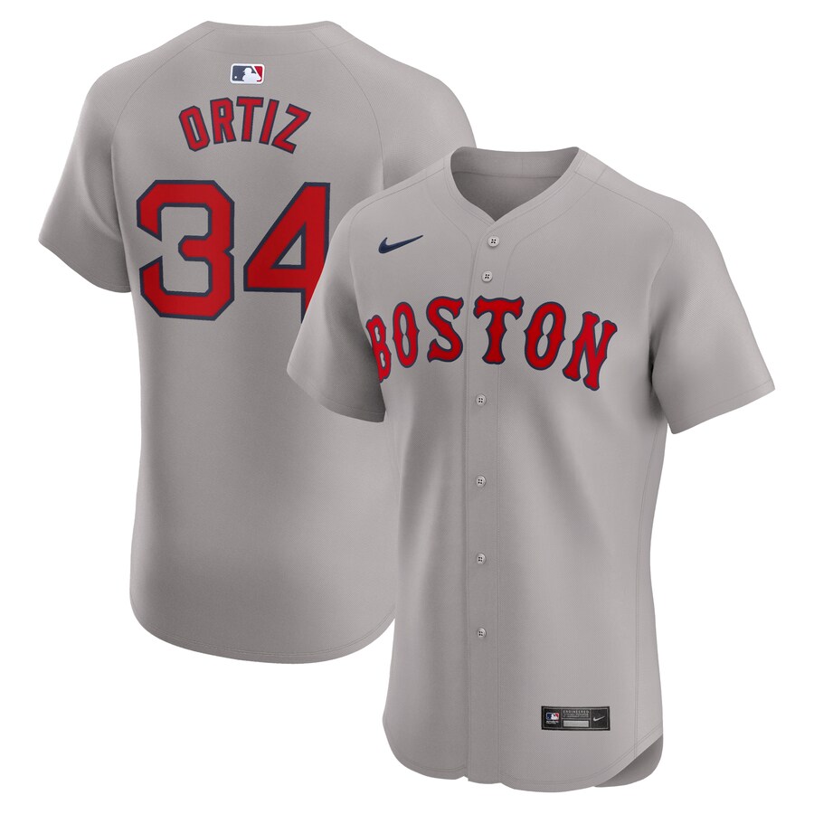 Men's Boston Red Sox David Ortiz Nike Gray Road Elite Player Jersey - Jersey